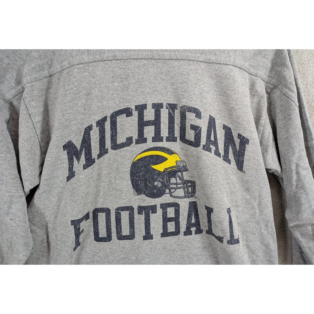 Vintage 90s Champion Michigan Wolverines Football Long Sleeve Shirt Men’s Medium